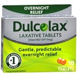 Dulcolax Overnight Relief Laxative Tablets 10 Comfort Coated Tablets