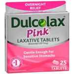 Dulcolax Pink Laxative Tablets For Sensitive Stomachs 25 Comfort Coated Tablets