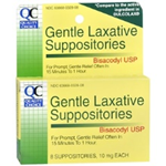 Quality Choice Gentle Laxatives 8 Comfort Shaped Suppositories