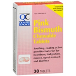 QC PINK BISMUTH 30 CHEWABLE TABLETS
