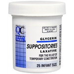 Quality Choice Glycerin Supositories 25 Pediatric Size