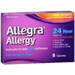 Allegra 24 Hr Allergy 5 Tablets