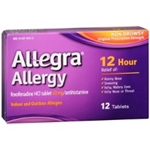 Allegra 12 Hr Allergy 12 Tablets