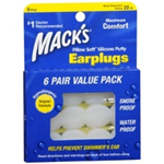 Mack's Pillow Soft Silicone Putty Earplugs (6 Pairs)