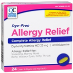 Quality Choice Dye-Free Allergy Relief 24 Liquid Filled Capsules