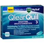 Qlear Quil Nightime Sinus and Congestion 24 Liquicaps