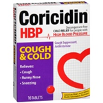 Coricidin Cough and Cold HBP 16 Tablets