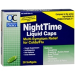 Quality Choice Nighttime Multi-Symptom Relief for Cold/Flu 24 Softgels