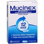 MUCINEX EXPECTORANT 20 TABLETS