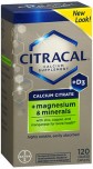CITRACAL CALCIUM CITRATE + MAGNESIUM & MINERALS 120 CAPLETS