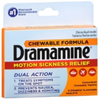 Dramamine Chewable Formula 8 Orange Flavored Tablets
