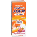Children's Motrin for Ages 2 -11 Dye-Free Berry Flavor 4 fl oz