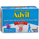 Junior Strength Advil Grape Flavor 24 Chewable Tablets