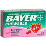 Bayer Chewable (Cherry) 81mg 36 Tablets