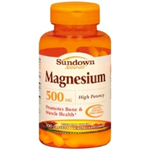 Sundown Naturals Magnesium 500 mg 180 Caplets