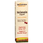 Sundown Naturals Melatonin Liquid Cherry Flavor 2 fl oz