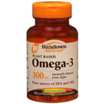 Sundown Naturals Plant Based Omega-3 30 Softgels