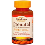 Sundown Naturals Prenatal Vitamin & Mineral Formula 100 Tablets