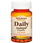 Sundown Naturals Daily Multiple Vitamins with Iron 100 Tablets