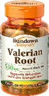 Sundown Naturals Valerian Root 530 mg 100 Capsules
