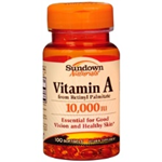 SUNDOWN VITAMIN A 8000 IU 100 SOFTGELS