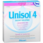 Alcon Unisol 4 Saline Solution 3 pack of 4 fl oz bottles