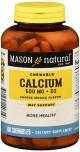 MASON NATURAL CHEWABLE CALCIUM 600 MG 100 Tablets