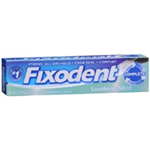 Fixodent Soothing Mint Denture Adhesive Cream 2.2 oz