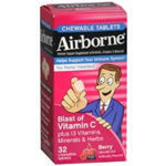 Airborne Immune Support Supplement Berry Chewable Tablets 32 count