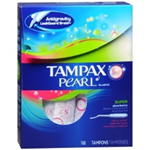 Tampax Pearl Super Tampons Unscented (18 Ct.)