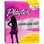 Playtex Gentle Glide 360 Regular Plastic Tampons (20 Ct.)