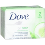 Dove Go Fresh Cool Moisture Soap 2- 4 oz bars
