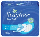 Stayfree Ultra Thin Regular Pads (18 Ct.)