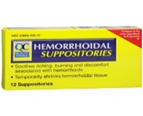 QC HEMORRHOIDAL SUPPOSITORIES 12