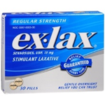 Ex-Lax Stimulant Laxative Regular Strength 30 pills