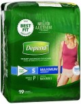 Depend For Women Underwear Maximum Absorbency Small