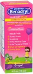 Children's Benadryl Allergy Plus Congestion Grape Flavor 4 fl oz