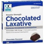 Quality Choice Chocolated Laxative Regular Strength 24 Pieces