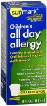 Sunmark Children's All Day Allergy Cetirizine Hydrochloride Grape Flavor 4 fl oz