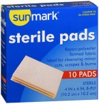 SUNMARK 4X4 STERILE PADS 10 CT