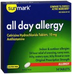 Sunmark All Day Allergy 14 Tablets of 10 mg each
